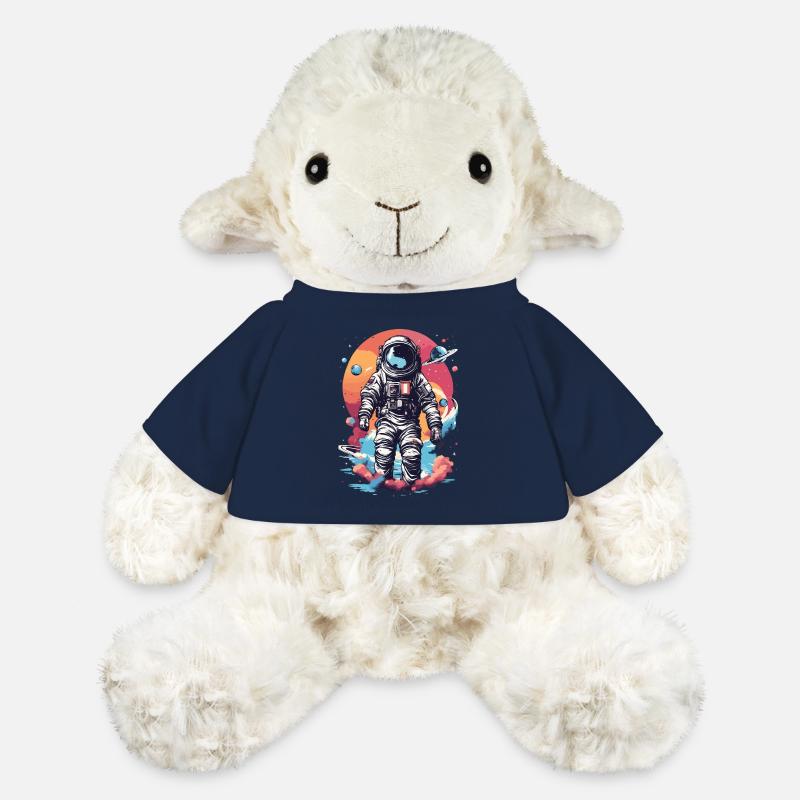 Astronaute cool dans l’espace - Mouton en peluche Annika MiniFeet® - bleu marine