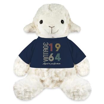 Cadeau d’anniversaire 60 ans - 1964 - Mouton en peluche Annika MiniFeet® - bleu marine - Devant