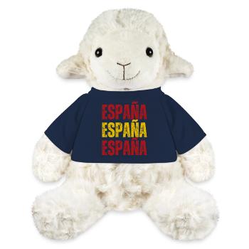 Drapeau de l’Espagne, fierté espagnole - Mouton en peluche Annika MiniFeet® - bleu marine - Devant