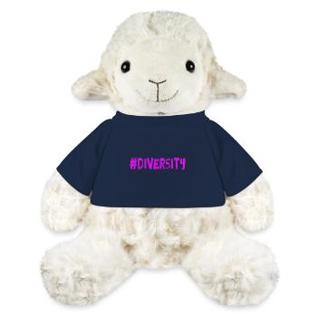 Stop AfD contre la démocratie de droite Diversité - Mouton en peluche Annika MiniFeet® - bleu marine - Devant