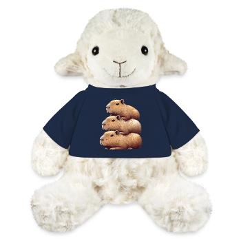 Gestapelte Capybara-Familie Illustration - MiniFeet® Schaf Annika - French Navy - Vorne