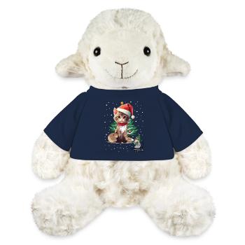 Cat Mouse Christmas Santa Claus Christmas - MiniFeet® Sheep Annika - french navy - Front