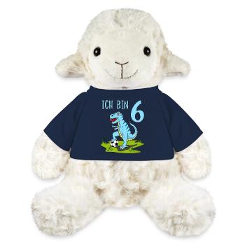 Dinosaure Rex Football 6 Anniversaire Bleu - Mouton en peluche Annika MiniFeet® - bleu marine - Devant
