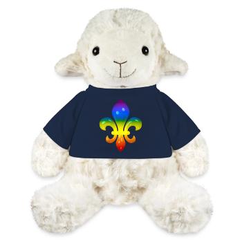 Fleur de Lys in rainbow colours - MiniFeet® Sheep Annika - french navy - Front