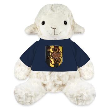 Armoiries des dragons bruns - Mouton en peluche Annika MiniFeet® - bleu marine - Devant