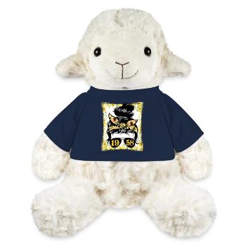 Sunflower Mama Née 1958 Anniversaire - Mouton en peluche Annika MiniFeet® - bleu marine - Devant