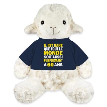 60 ans performant cadeau d'anniversaire 60 ans - Mouton en peluche Annika MiniFeet® - bleu marine - Devant