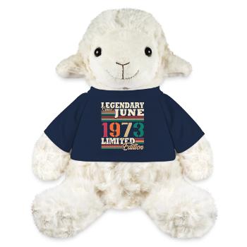 Vintage legendäres Geburtstagsgeschenk Juni 1973 - MiniFeet® Schaf Annika - French Navy - Vorne