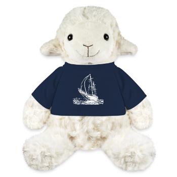 Schnittiges Segelschiff mit Segeln - MiniFeet® Schaf Annika - French Navy - Vorne
