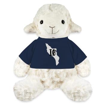 IØ, série Ile d'Oléron - Mouton en peluche Annika MiniFeet® - bleu marine - Devant