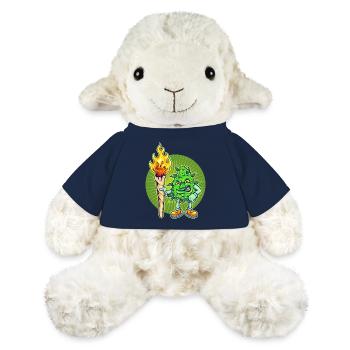 Cannabis Marijuana Weed Fumer - Mouton en peluche Annika MiniFeet® - bleu marine - Devant