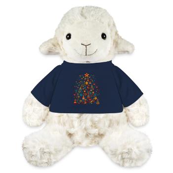 Frénésie festive ! Sapin de Noël Pop Art - Mouton en peluche Annika MiniFeet® - bleu marine - Devant