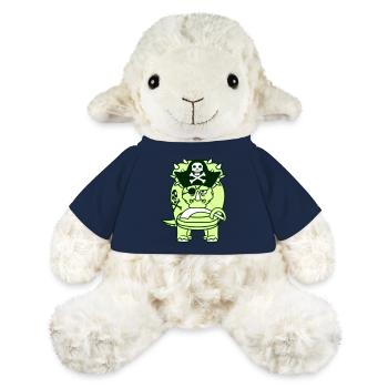Triceratops Dinosaurier Säbel Pirat Kapitän Dino - MiniFeet® Schaf Annika - French Navy - Vorne