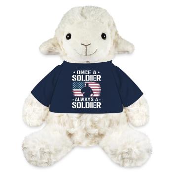Soldat militaire vétéran - Mouton en peluche Annika MiniFeet® - bleu marine - Devant