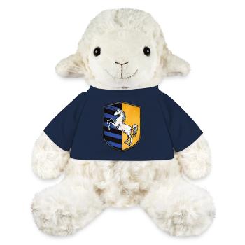 Armoiries licorne - Mouton en peluche Annika MiniFeet® - bleu marine - Devant