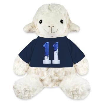 NR. 11 NUMMER 11 BLAU WEIß 11. GEBURTSTAG - MiniFeet® Schaf Annika - French Navy - Vorne