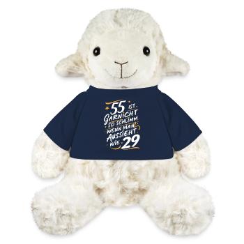 Geburtstagsgeschenk 55 Jahre Geburtstagskind - MiniFeet® Schaf Annika - French Navy - Vorne