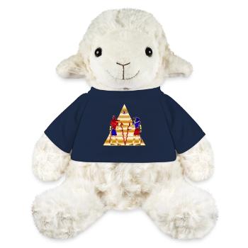 Pyramide antique des dieux égyptiens - Mouton en peluche Annika MiniFeet® - bleu marine - Devant