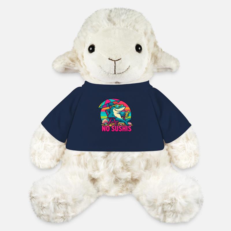 Requin à la Plage en Mode Cool No Soucis - Mouton en peluche Annika MiniFeet® - bleu marine