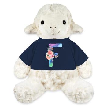 Lettre f watercolor - Mouton en peluche Annika MiniFeet® - bleu marine - Devant
