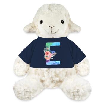 Lettre E watercolor - Mouton en peluche Annika MiniFeet® - bleu marine - Devant