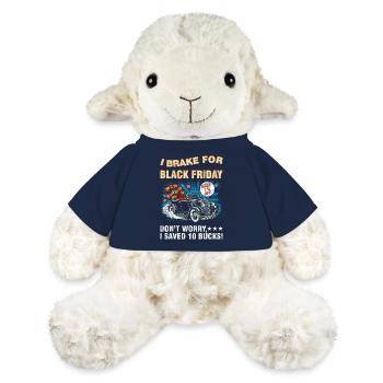 Je freine pour le Black Friday Funny Retro Sarcastic - Mouton en peluche Annika MiniFeet® - bleu marine - Devant