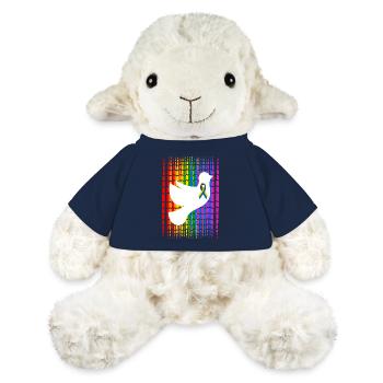 Plume de fierté colombe Ukraine - Mouton en peluche Annika MiniFeet® - bleu marine - Devant