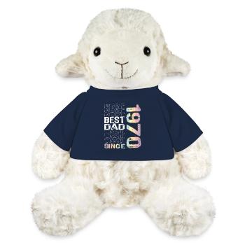 Meilleur papa du monde depuis 1970 Fête des pères - Mouton en peluche Annika MiniFeet® - bleu marine - Devant