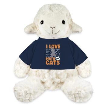 Math Cats Cat Lover Enseignant Étudiants - Mouton en peluche Annika MiniFeet® - bleu marine - Devant