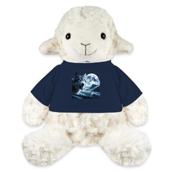 Wolf mit blauen Augen bei Vollmond - MiniFeet® Schaf Annika - French Navy - Vorne