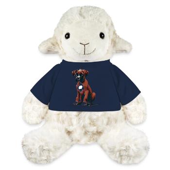 Stylish Boxer Dog Illustration - MiniFeet® Sheep Annika - french navy - Front