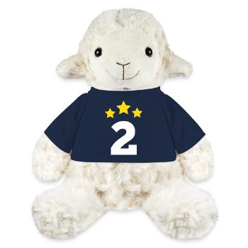 2 ans étoile - cadeau de 2 e anniversaire - Mouton en peluche Annika MiniFeet® - bleu marine - Devant
