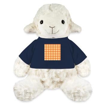 Retro 70's Buffalo Plaid Pattern Yellow & Orange - MiniFeet® Sheep Annika - french navy - Front