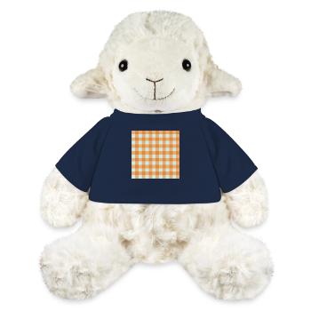 Retro 70's Buffalo Plaid Pattern in turquoise - MiniFeet® Sheep Annika - french navy - Front