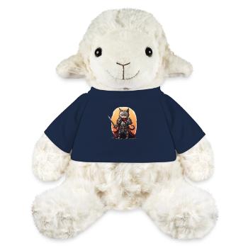 Katze in Ritter Ausrüstung mit Langschwert, AI Gen - MiniFeet® Schaf Annika - French Navy - Vorne