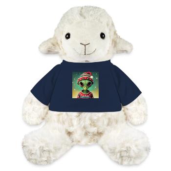 Alien trägt einen hässlichen Weihnachtspullover - MiniFeet® Schaf Annika - French Navy - Vorne