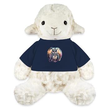 Puissance, animal, hibou, intuition, énergie créatrice, - Mouton en peluche Annika MiniFeet® - bleu marine - Devant