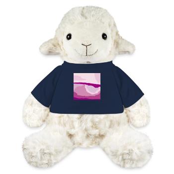 Muster in der Farbe von Malven Beeren und Lavendel - MiniFeet® Schaf Annika - French Navy - Vorne