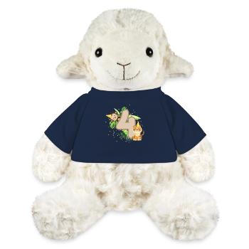 Vierter Geburtstag Dschungel Tiger Affe 4. Junge - MiniFeet® Schaf Annika - French Navy - Vorne