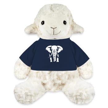 Elephant Silhouette White Logo - MiniFeet® Sheep Annika - french navy - Front