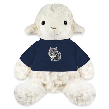 Autocollant Loco cat - Mouton en peluche Annika MiniFeet® - bleu marine - Devant
