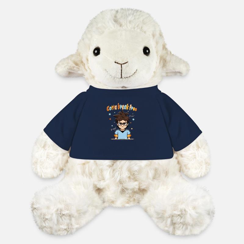 Nerd Nerd Geek Computer Freak - Je dois me libérer - Mouton en peluche Annika MiniFeet® - bleu marine
