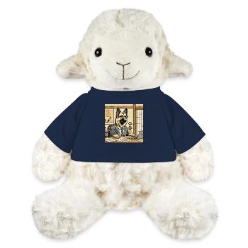 German Shepherd at the Desk - Ukiyo-e Style - MiniFeet® Sheep Annika - french navy - Front