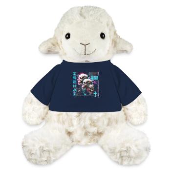 Isekai paintball glitché, crânes - Mouton en peluche Annika MiniFeet® - bleu marine - Devant