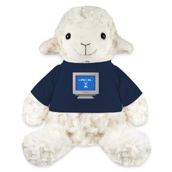 CRT design - Loading Wallpaper - MiniFeet® Sheep Annika - french navy - Front