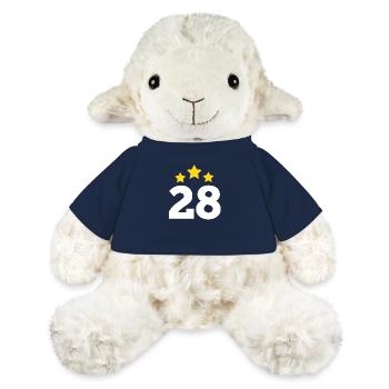 28 Jahre Stern - Geschenk zum 28-jährigen Jubiläum - MiniFeet® Schaf Annika - French Navy - Vorne
