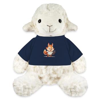 Renard avec téléphone portable - Mouton en peluche Annika MiniFeet® - bleu marine - Devant