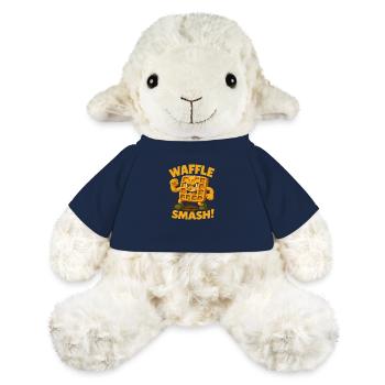 Waffle Smash Funny Breakfast Food Pun - MiniFeet® Sheep Annika - french navy - Front