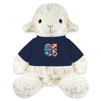 Neon Dreams – 3D Abstract Shapes Explosion - MiniFeet® Sheep Annika - french navy - Front