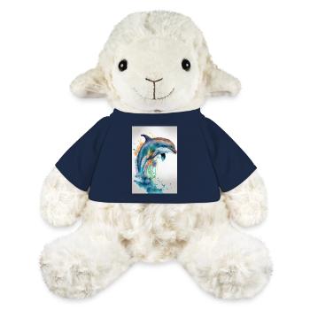 Dauphin Poisson marin Dauphins Poisson Animal Aquarelle - Mouton en peluche Annika MiniFeet® - bleu marine - Devant